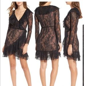 FOR LOVE & LEMONS- Daphne Lace Wrap Dress